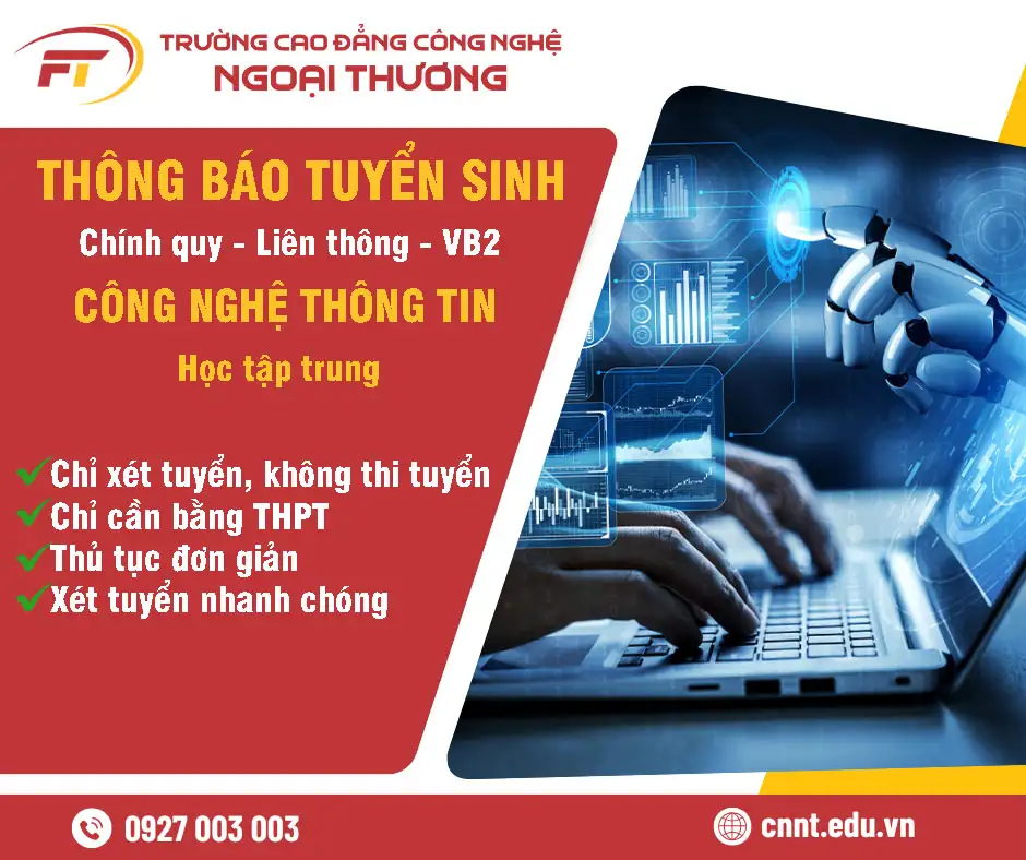 tuyển sinh ngành công nghệ thông tin 